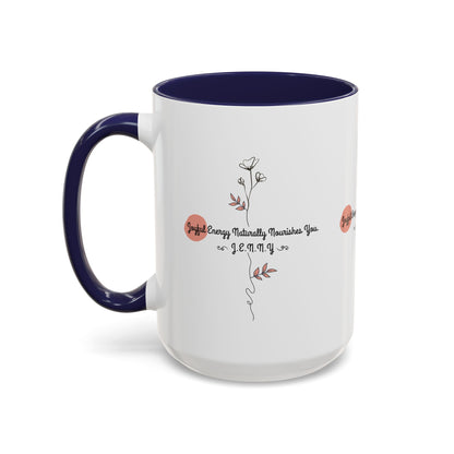 Personalized Initial Floral Minimalist Accent Coffee Mug