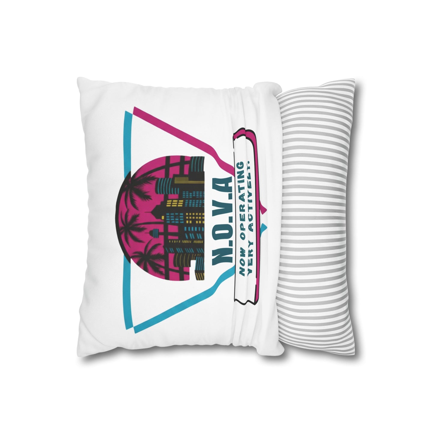 Personalized Initial Quote Building — Custom Sayings on Square Poly Canvas Pillowcase