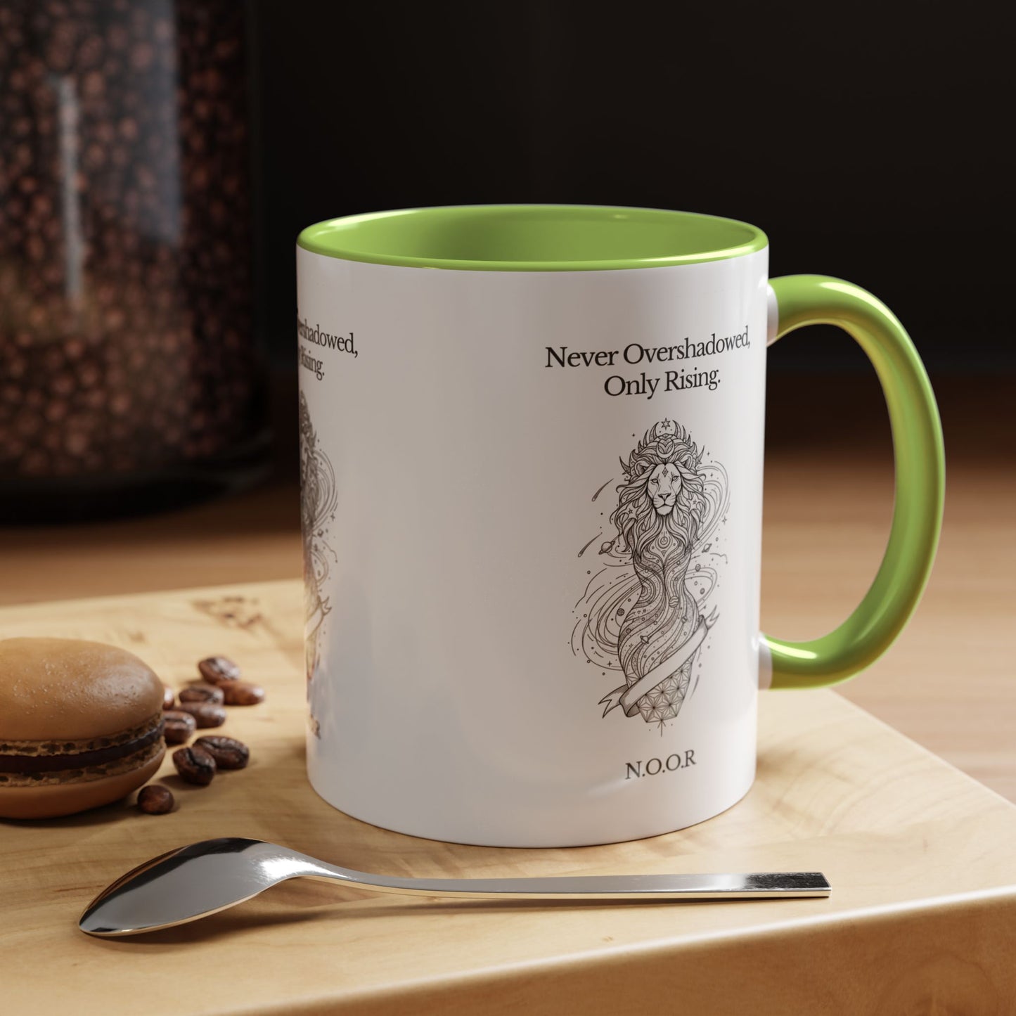 Personalized Girl Lion Accent Coffee Mug