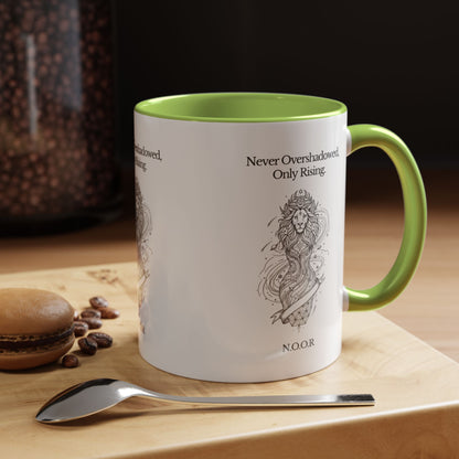 Personalized Girl Lion Accent Coffee Mug