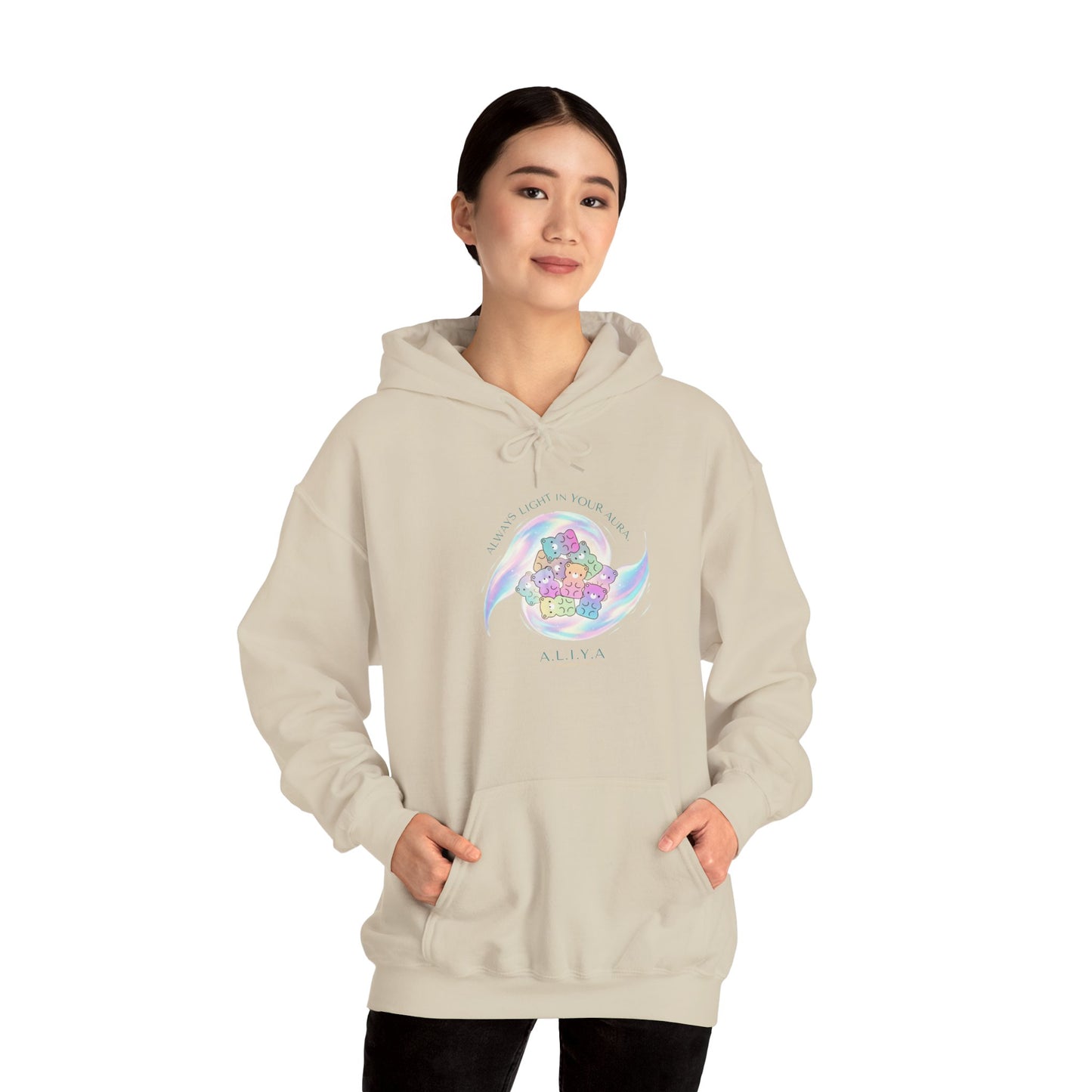 Personalized Pastel Teddy Hooded Sweatshirt