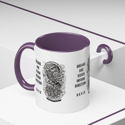 Personalized Owl Vision Accent Coffee Mug