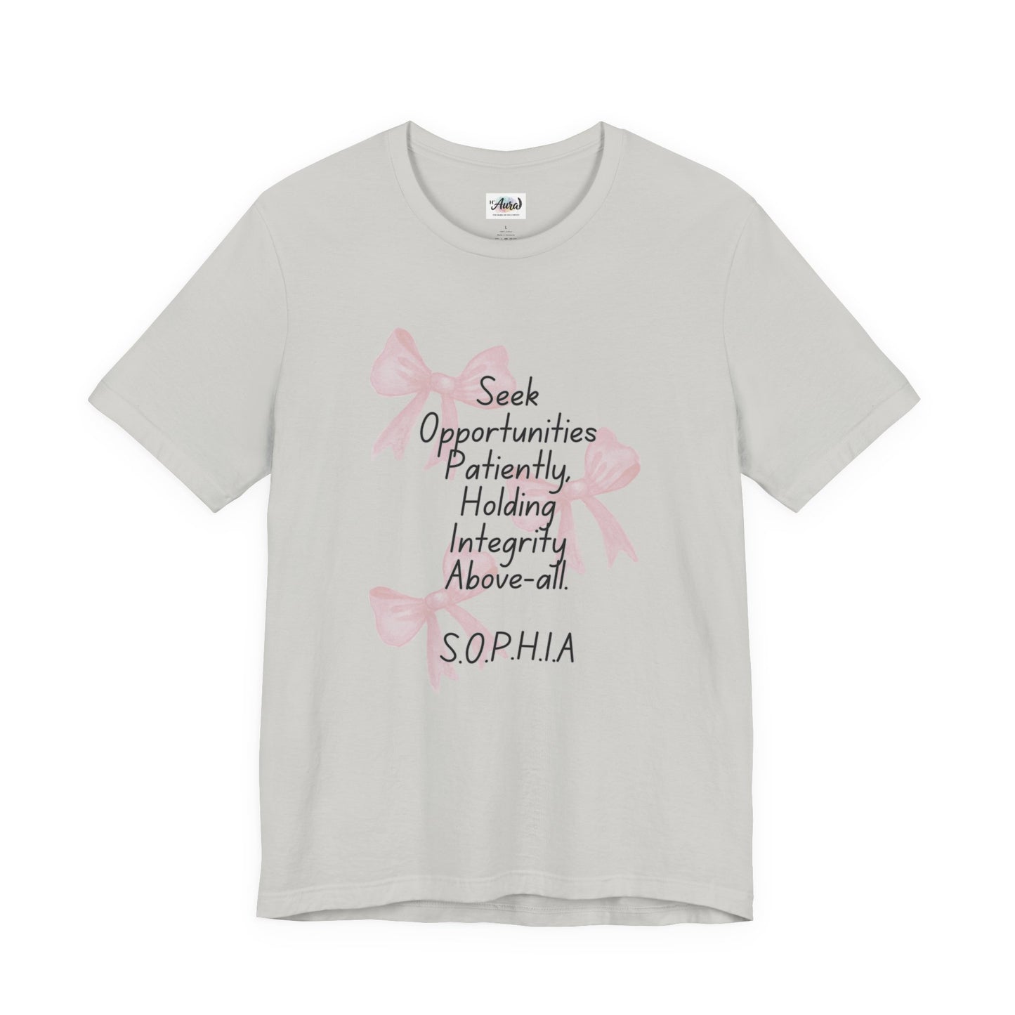 Personalized Pink Bow Graphic Tee