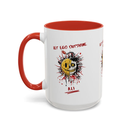 Personalized Split Smile Skull Accent Coffee Mug