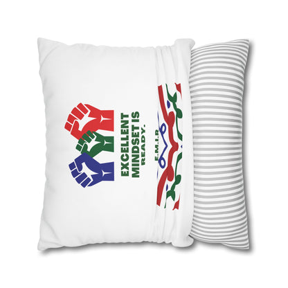 Personalized Initial Quote Victory — Custom Sayings on Square Poly Canvas Pillowcase