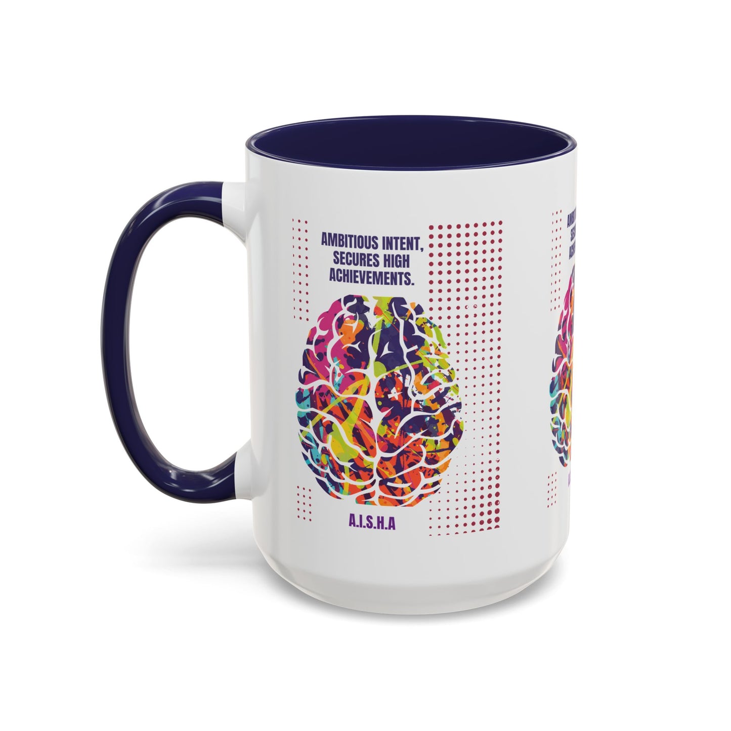 Personalized Initial Brain Accent Coffee Mug