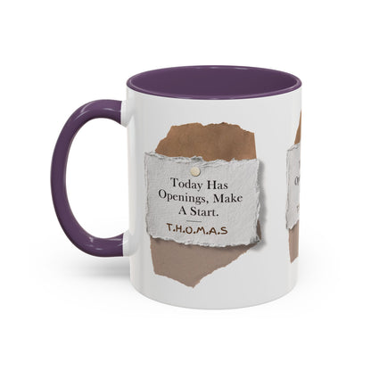 Personalized Torn Paper Note Accent Coffee Mug