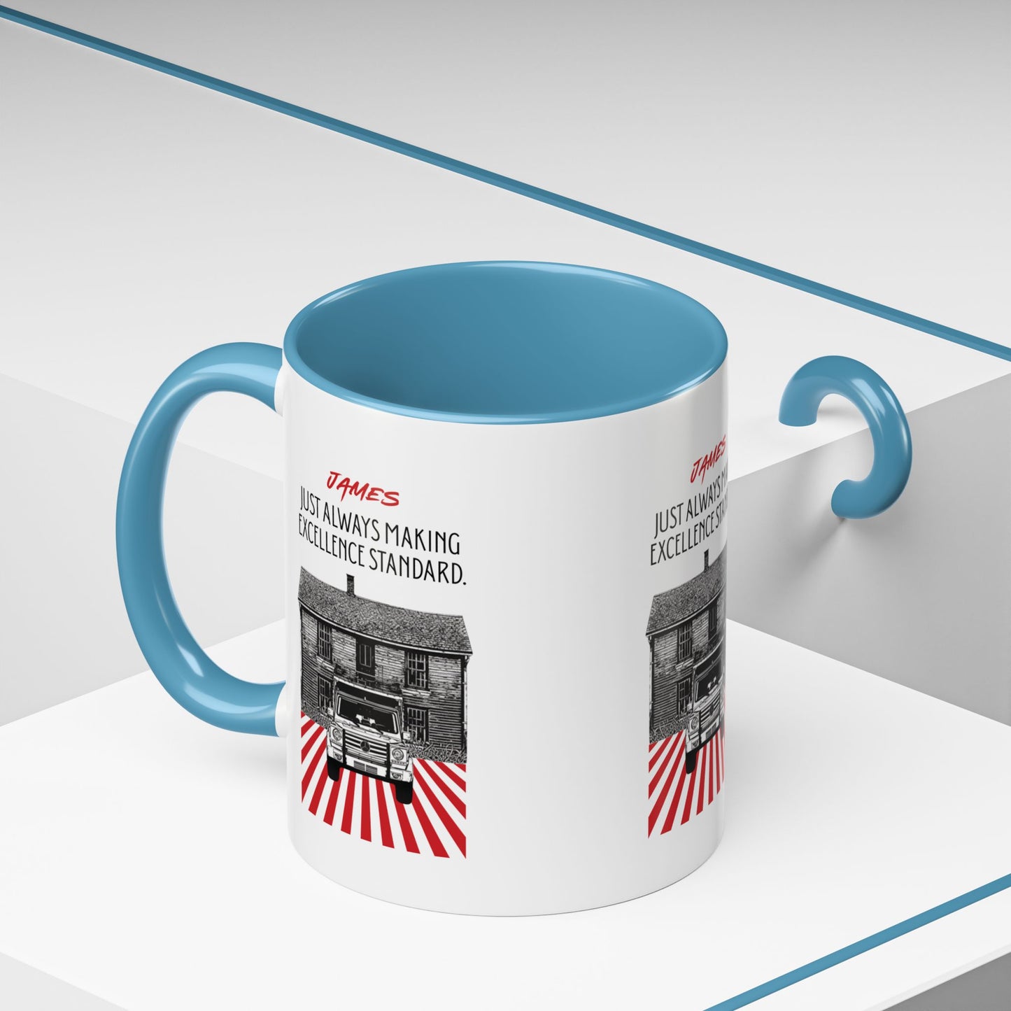 Personalized Vintage Car Accent Coffee Mug