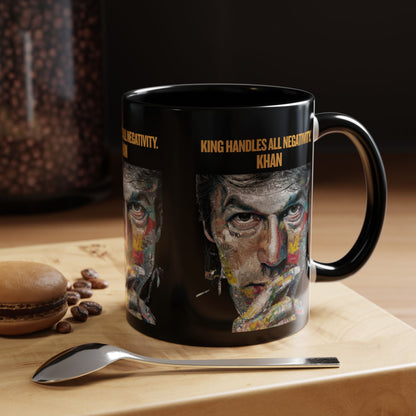 Personalized Initial Khan Accent Coffee Mug