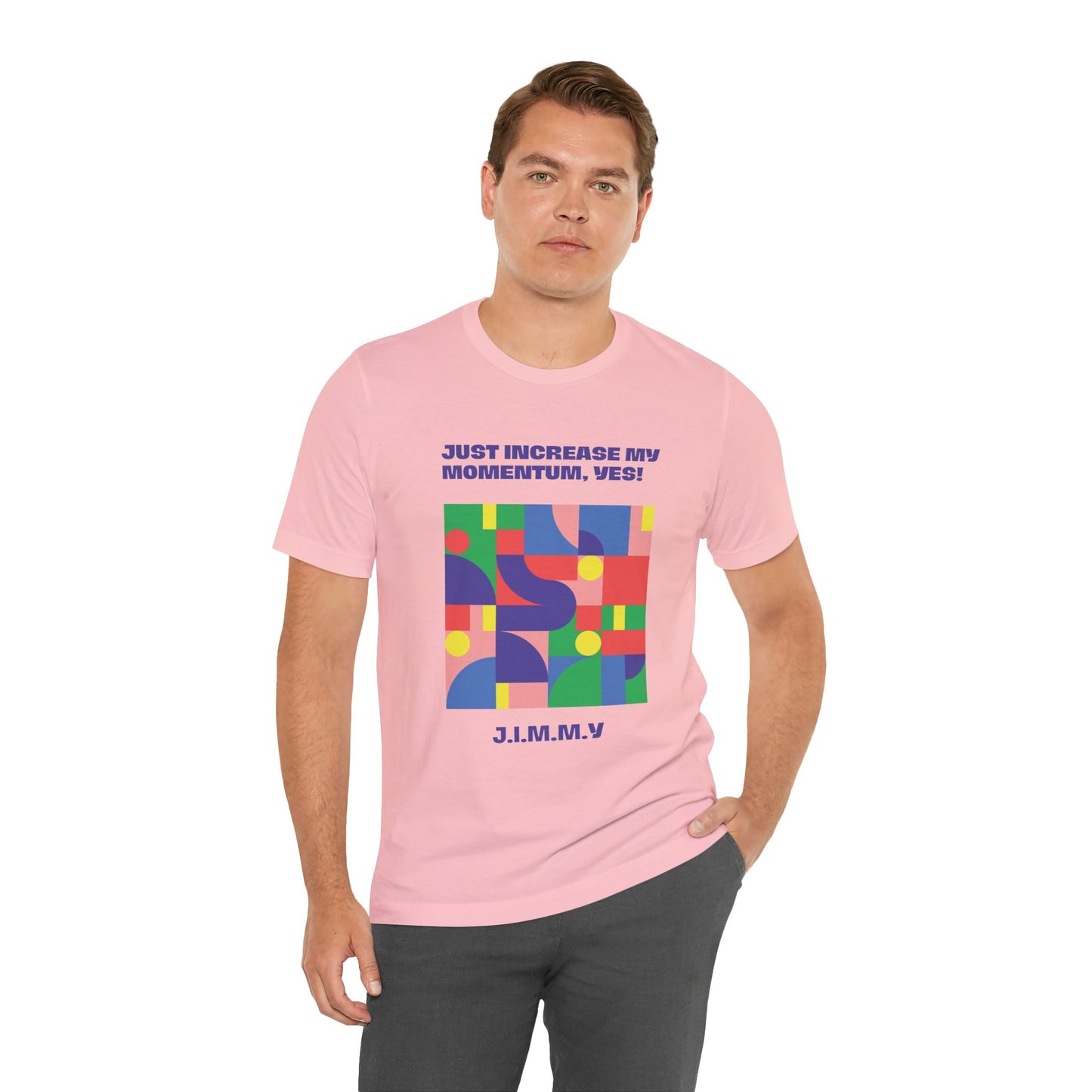 Personalized Momentum Graphic Colorful Geometric Design Tee