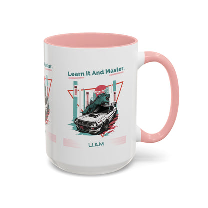 Personalized Retro Racing Accent Coffee Mug