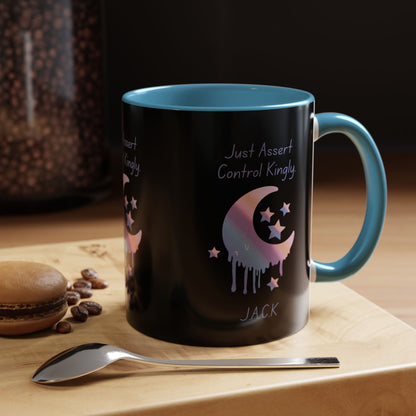 Personalized Moon Dripping Accent Coffee Mug