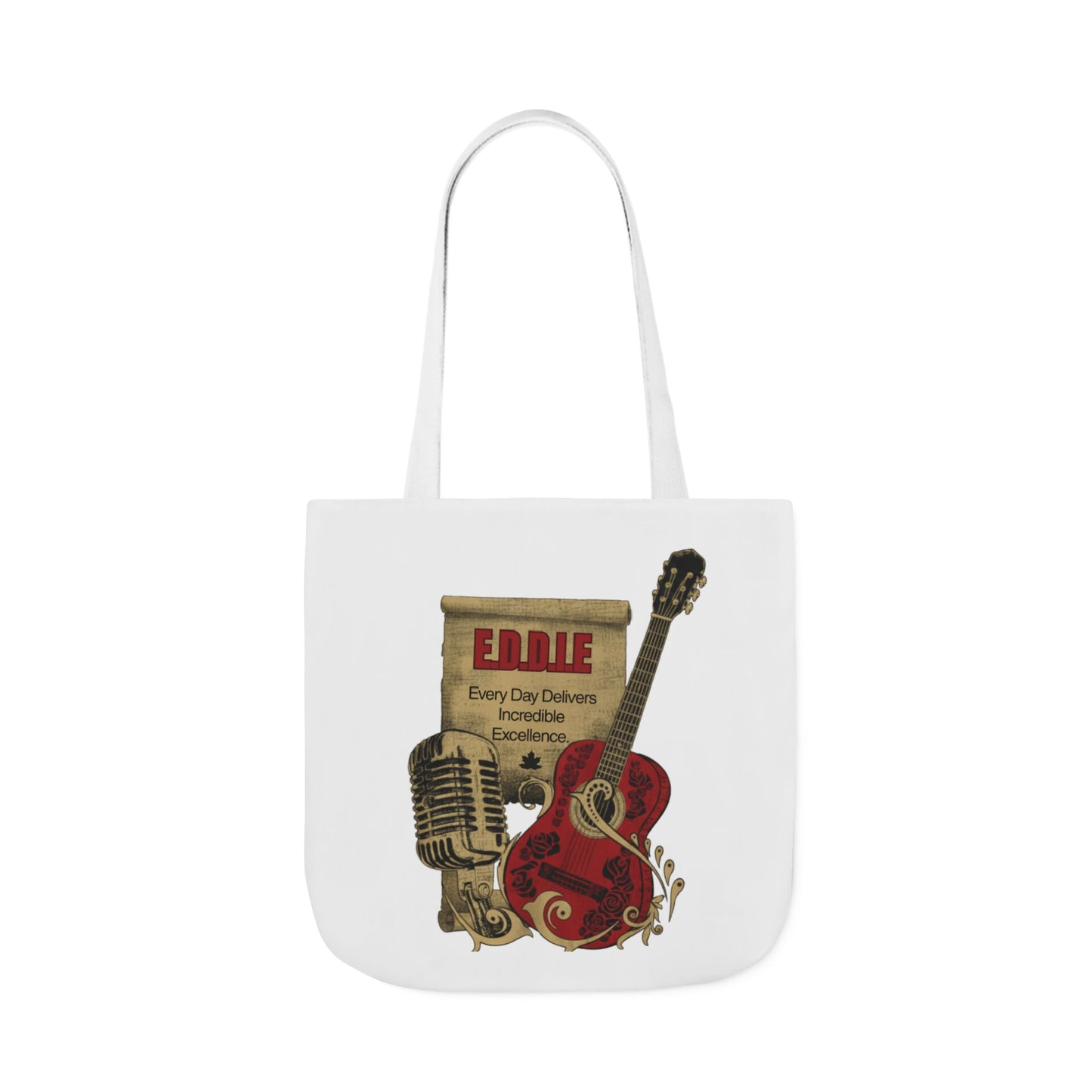 Personalized Initial Quote Guitar Canvas Tote Custom Name