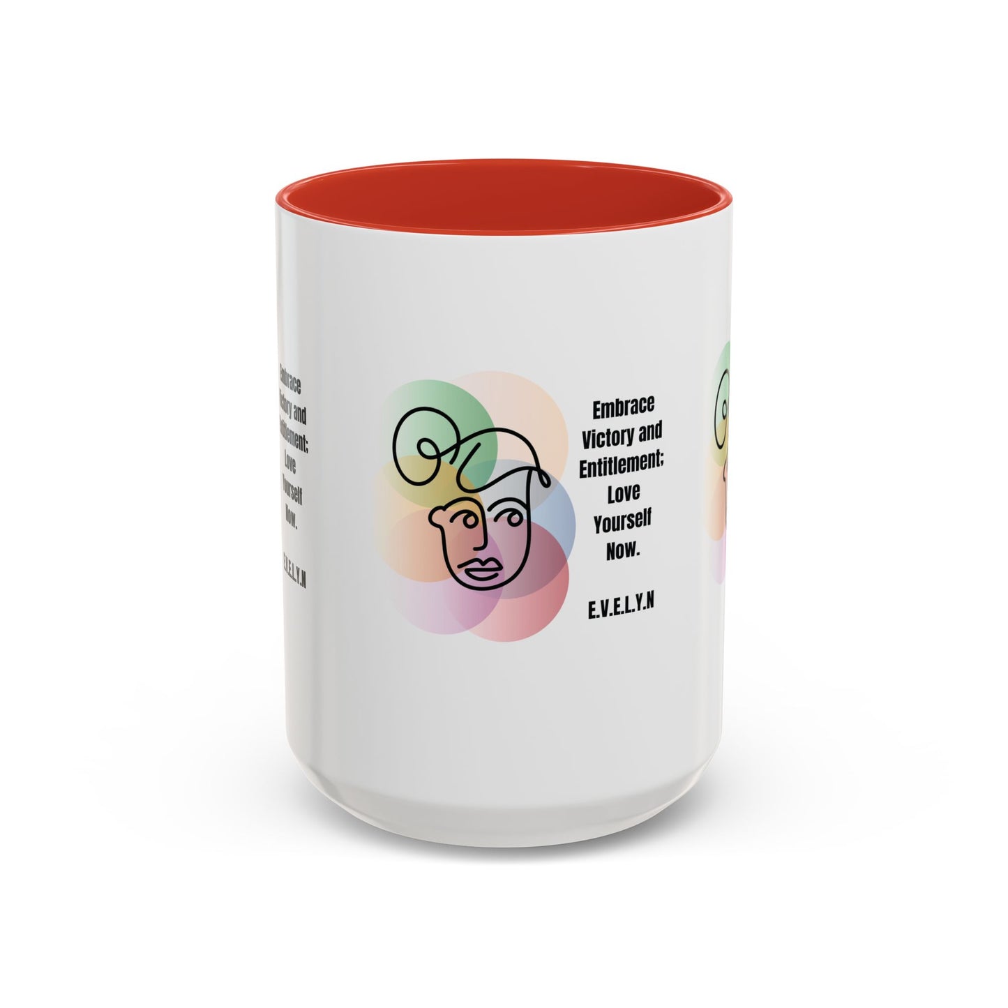 Personalized Initial Sketch Girl Accent Coffee Mug