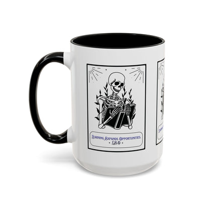 Personalized Initial Skeleton Accent Coffee Mug