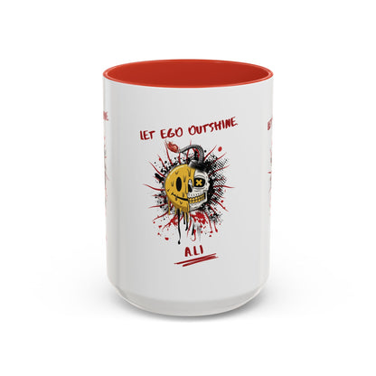 Personalized Split Smile Skull Accent Coffee Mug