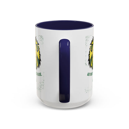 Personalized Initial Lion Accent Coffee Mug