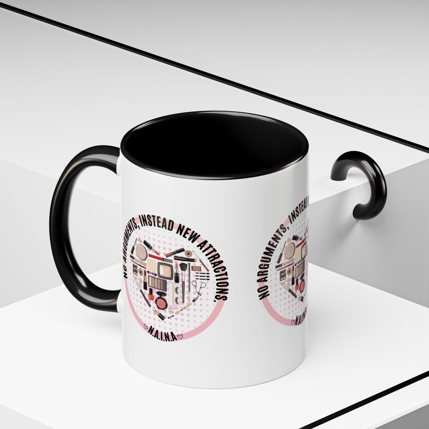 Personalized Cosmetic Heart Accent Coffee Mug