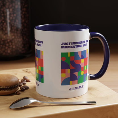 Personalized Initial Colorful Momentum Accent Coffee Mug