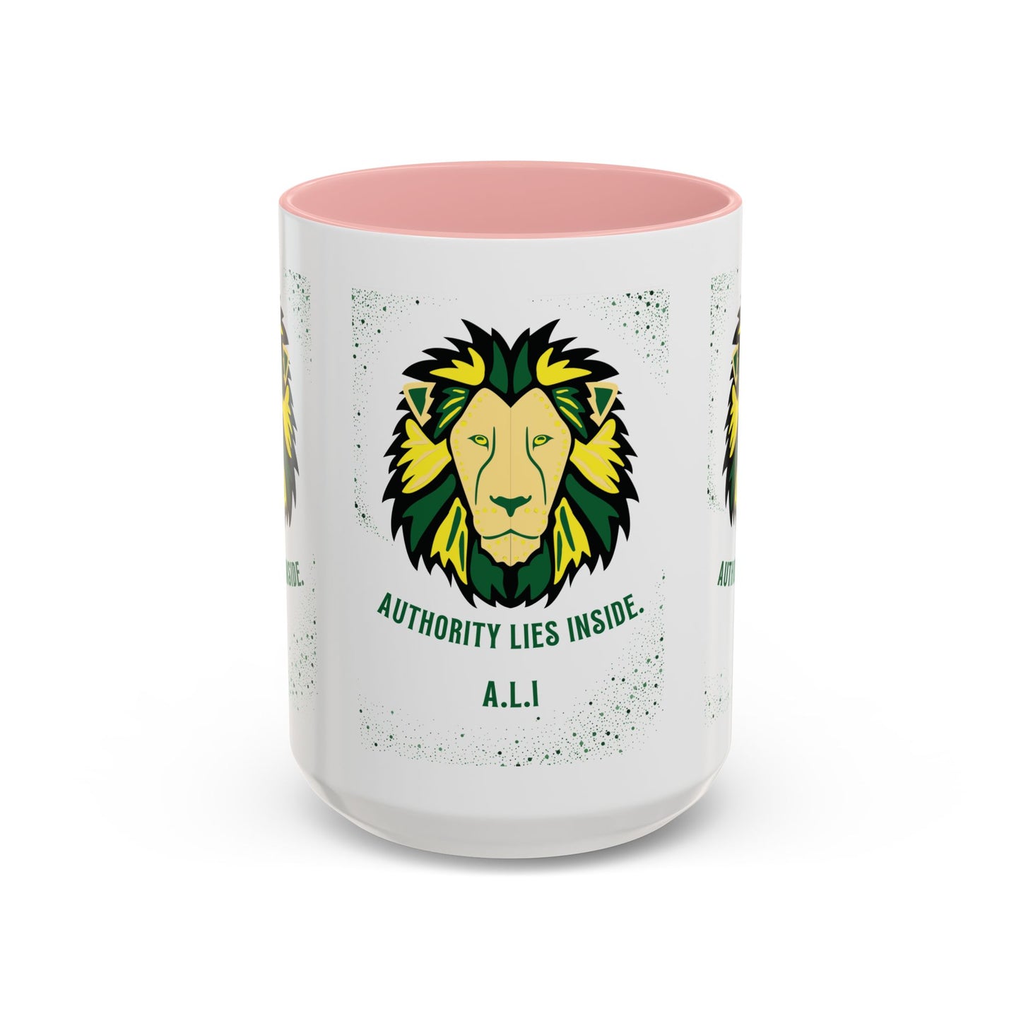 Personalized Initial Lion Accent Coffee Mug