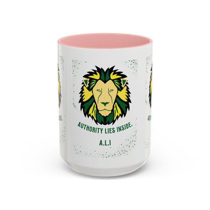 Personalized Initial Lion Accent Coffee Mug