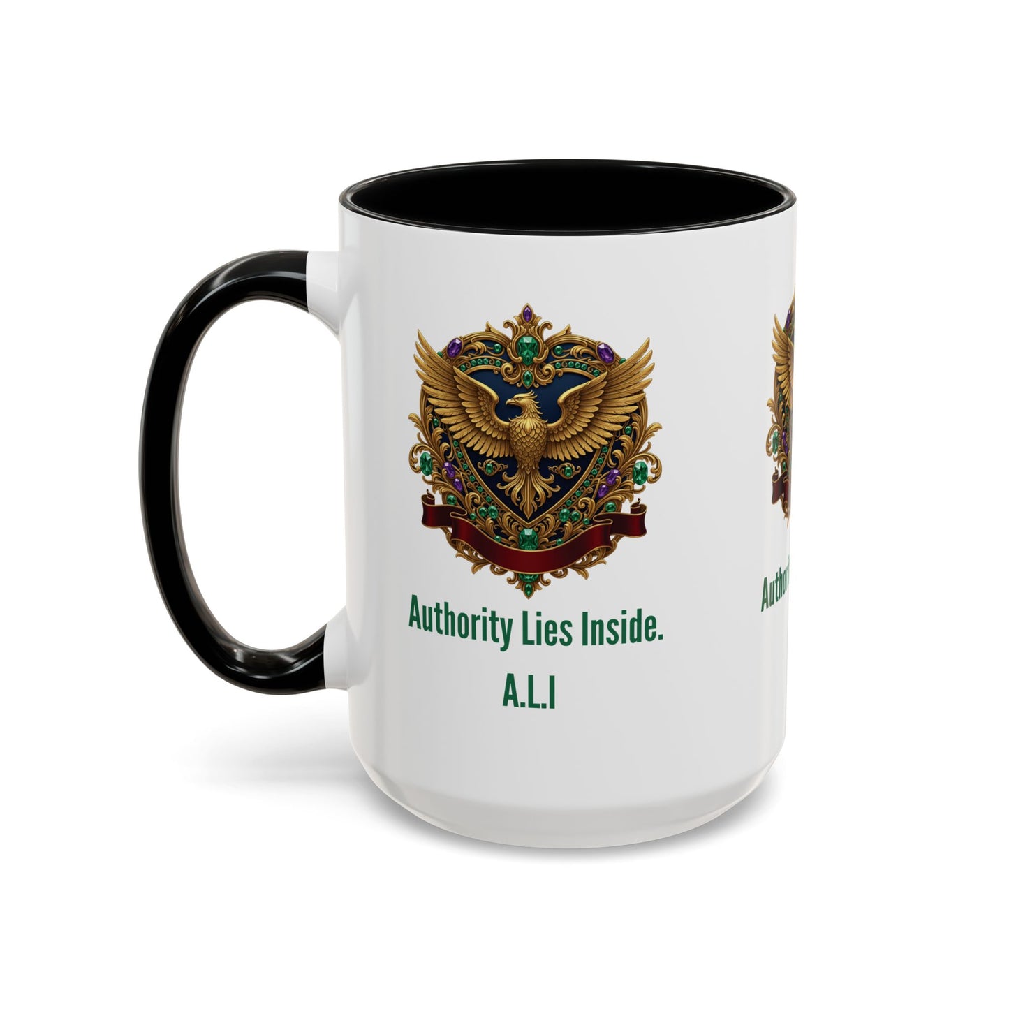 Personalized Initial Eagle Accent Coffee Mug