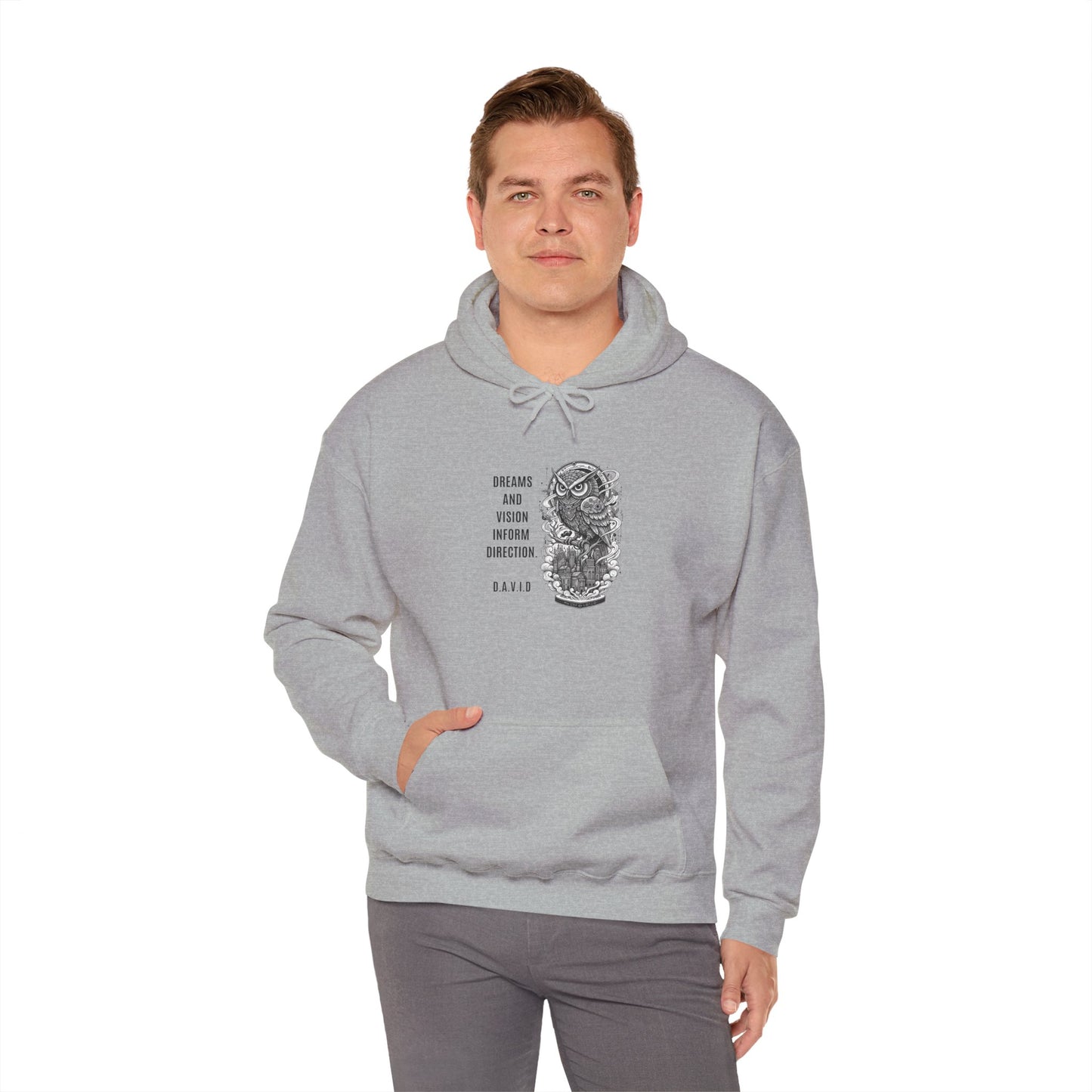 Personalized Owl Vision Graphic Hooded Sweatshirt