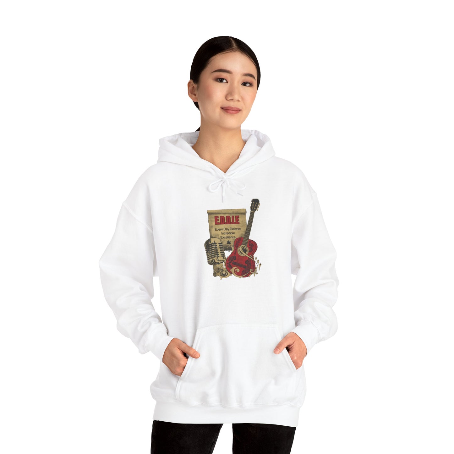 Personalized Vintage Guitar Hooded Sweatshirt