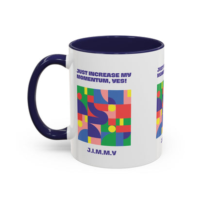 Personalized Initial Colorful Momentum Accent Coffee Mug