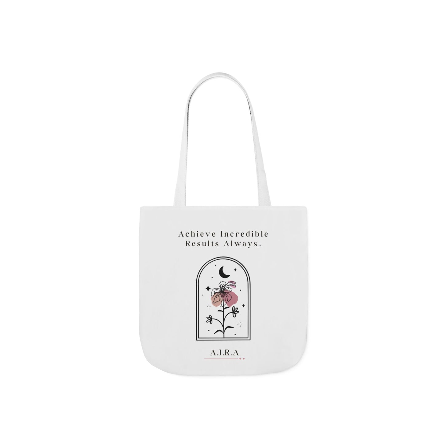 Personalized Initial Quote Floral Moon Canvas Tote Custom Name