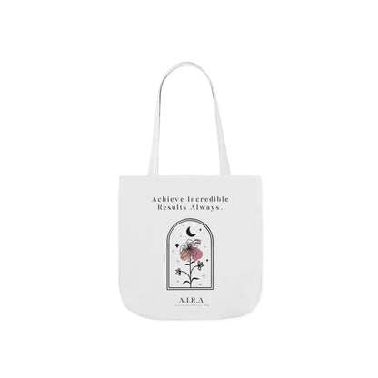 Personalized Initial Quote Floral Moon Canvas Tote Custom Name