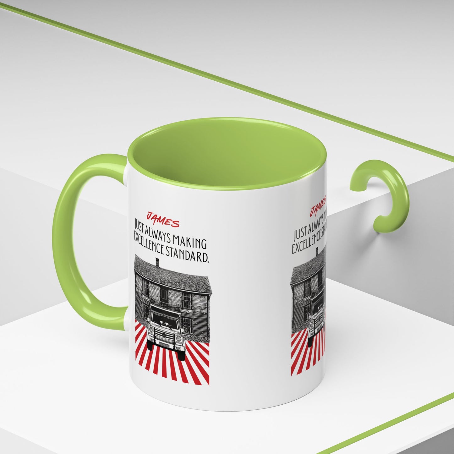 Personalized Vintage Car Accent Coffee Mug