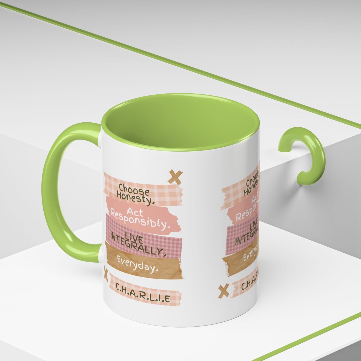 Personalized Message Pieces Accent Coffee Mug