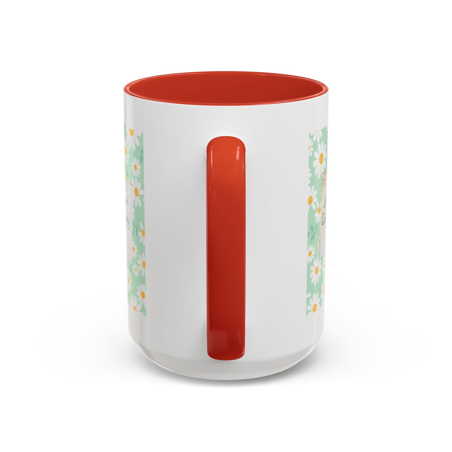 Personalized Floral Message Accent Coffee Mug
