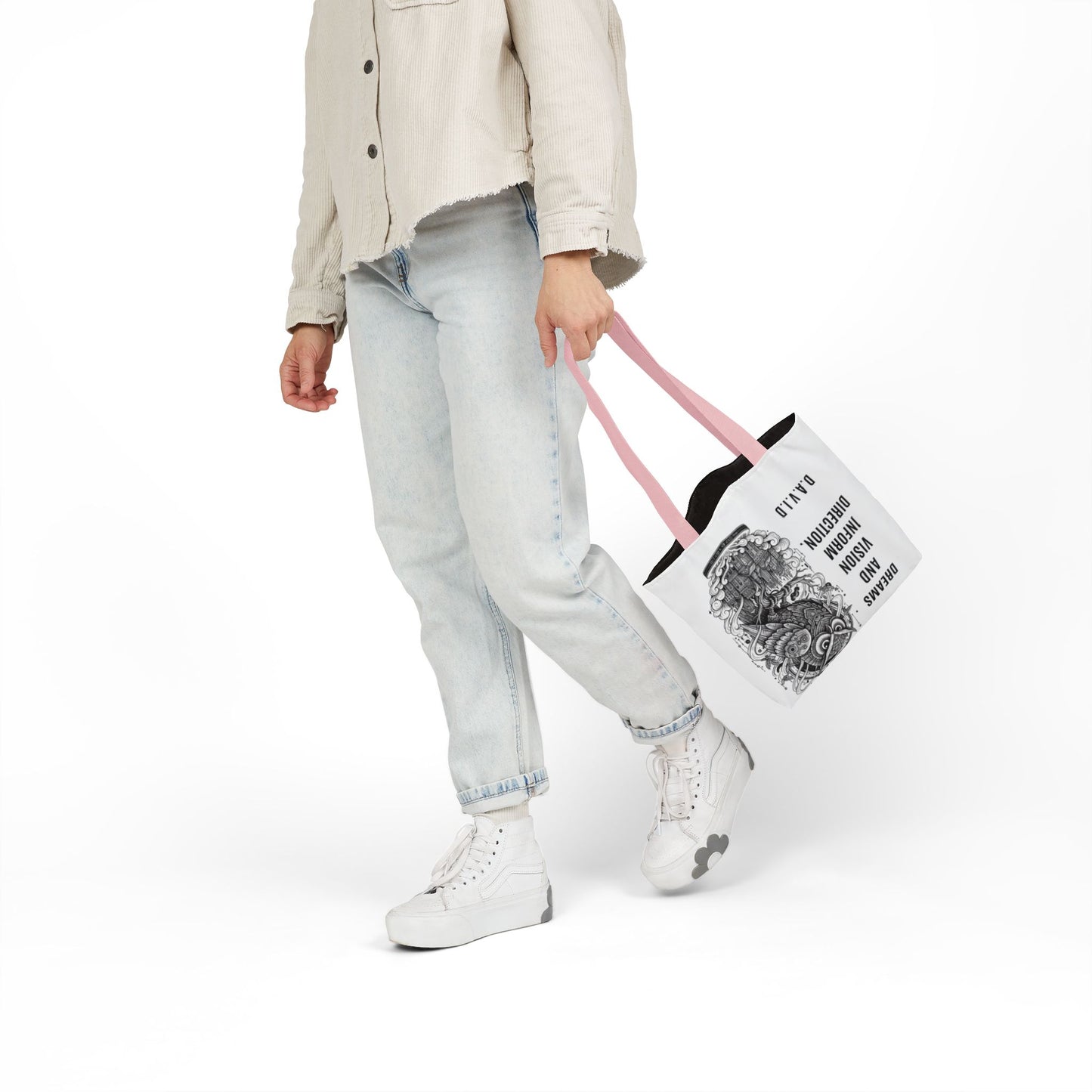 Personalized Initial Quote Owl Vision Canvas Tote Custom Name