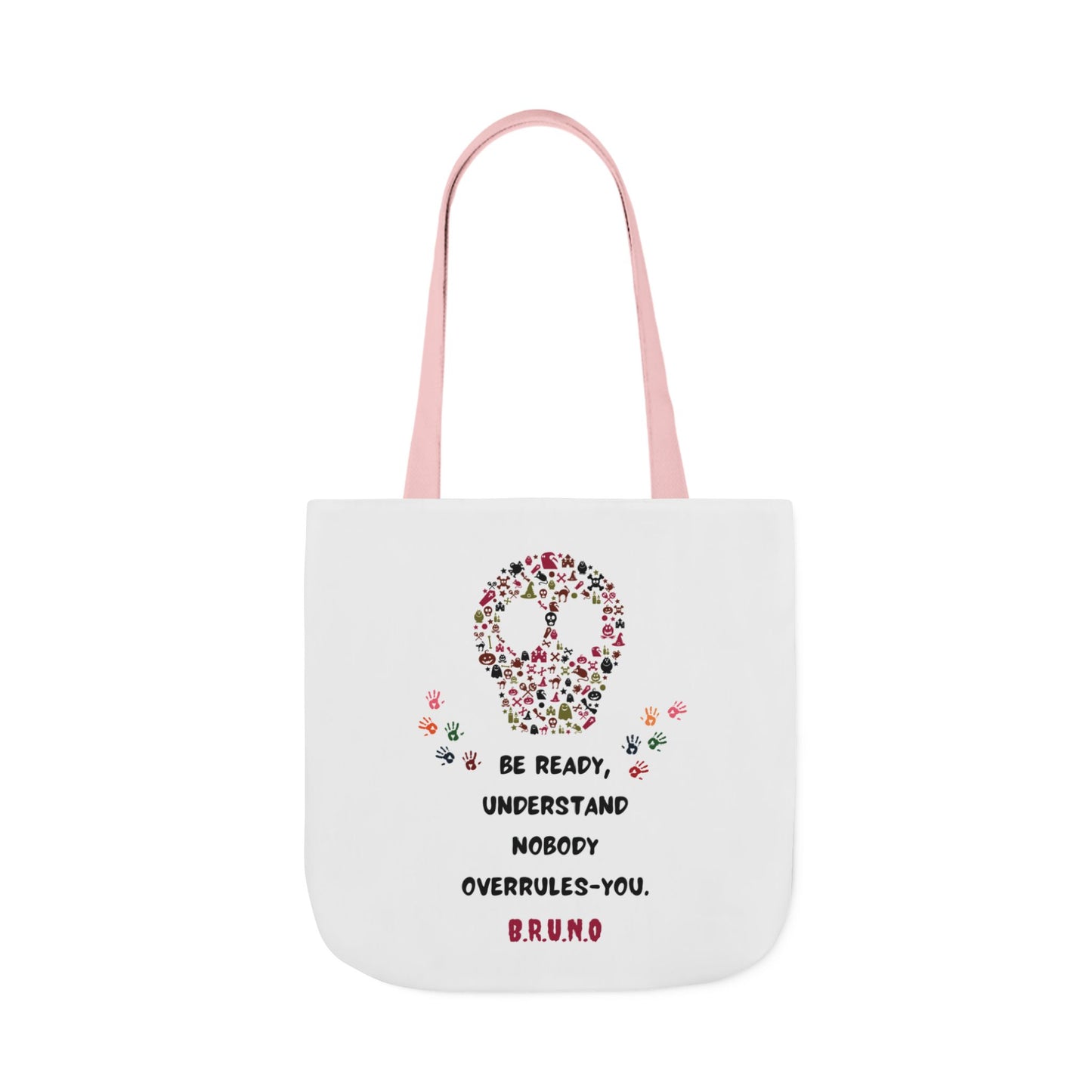 Personalized Initial Quote Floral Skull Canvas Tote Custom Name