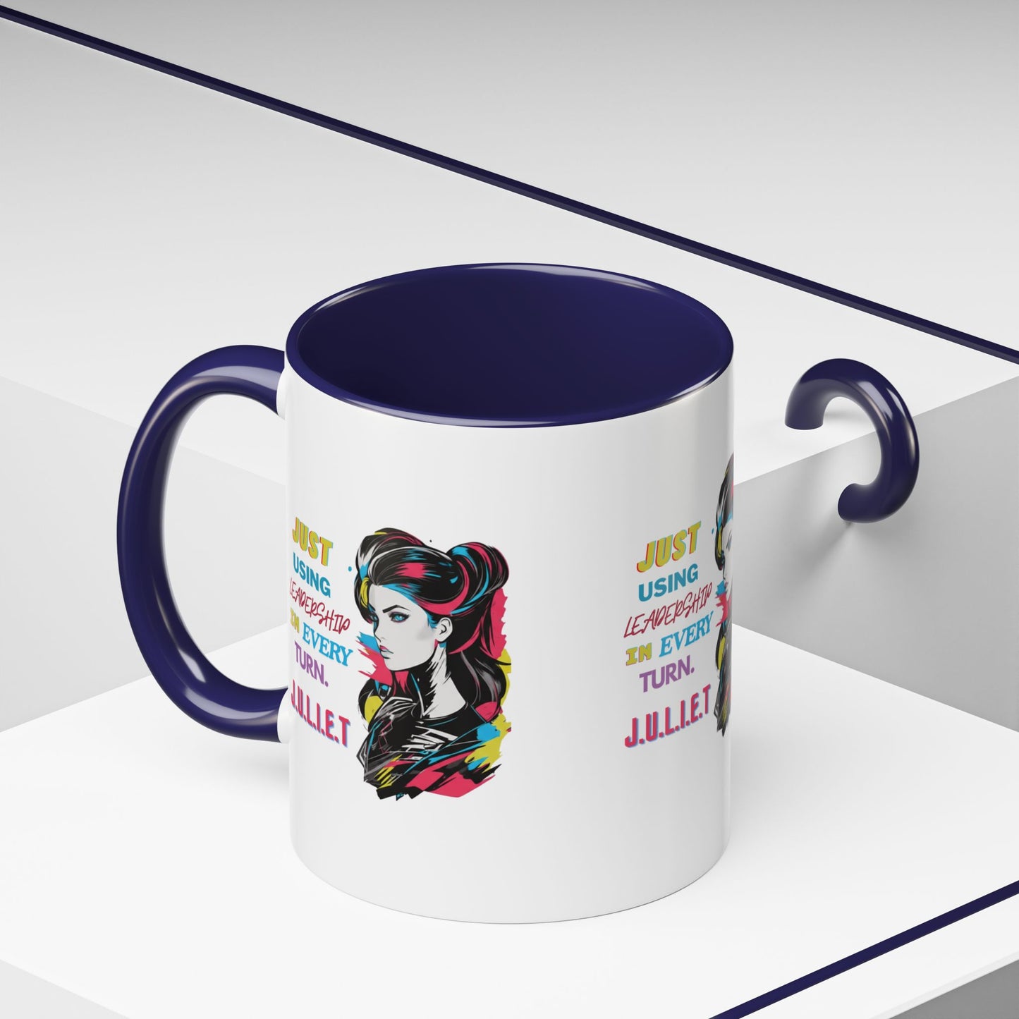 Personalized Vintage Girl Accent Coffee Mug