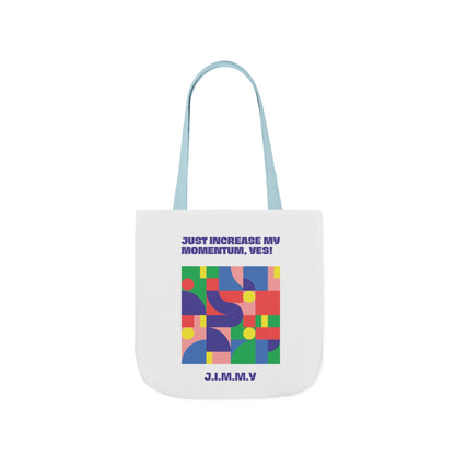 Personalized Initial Quote Colorful Momentum Canvas Tote Custom Name