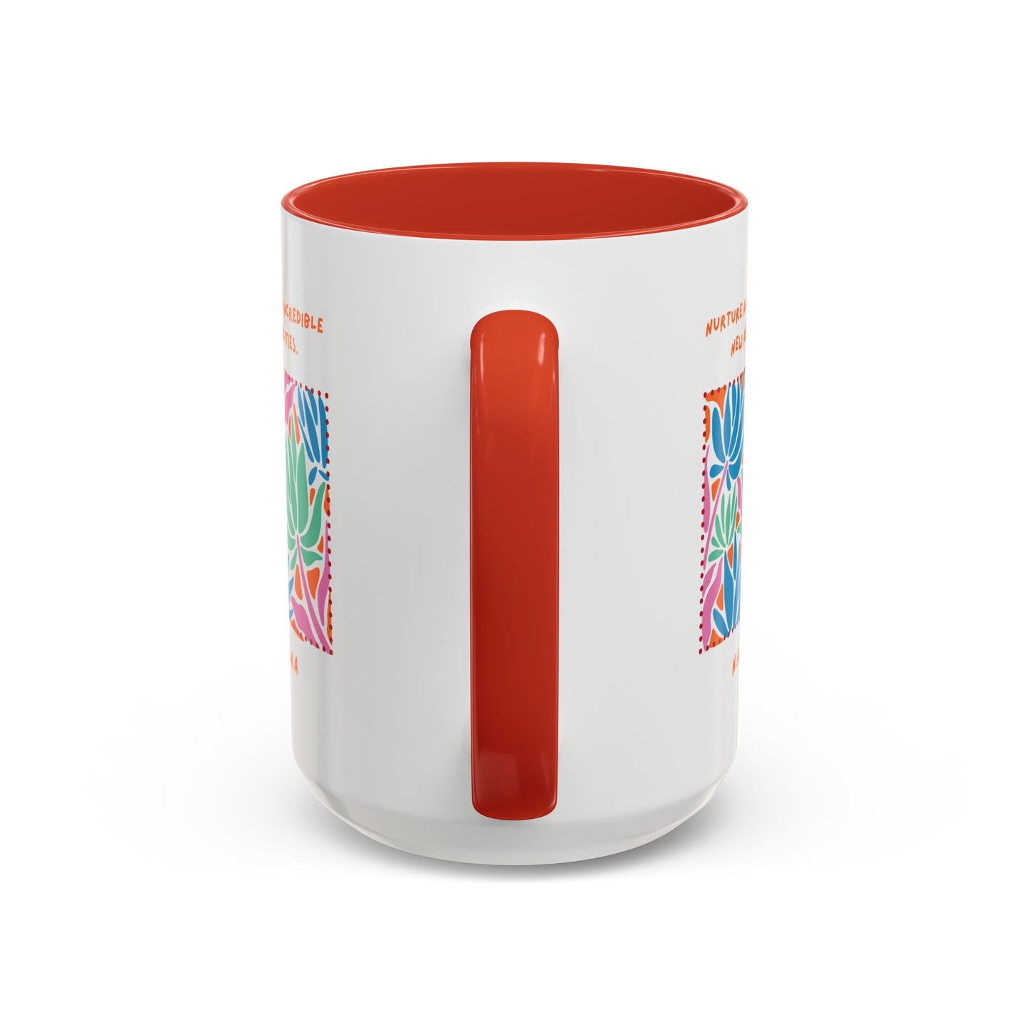 Personalized Initial Floral Momentum Accent Coffee Mug