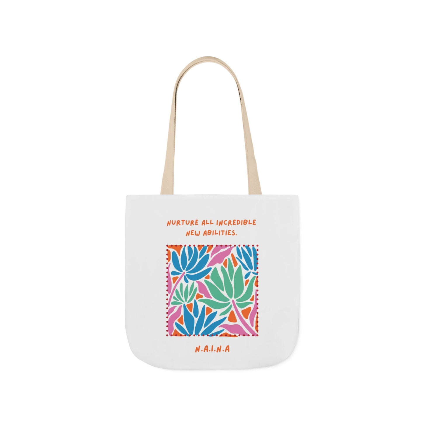 Personalized Initial Quote Colorful Momentum Canvas Tote Custom Name