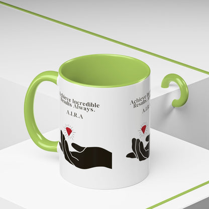 Personalized Initial Hand and Gem Accent Coffee Mug