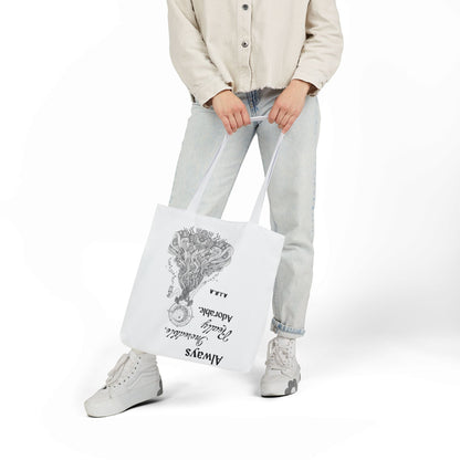 Personalized Initial Quote Light Girl Canvas Tote Custom Name