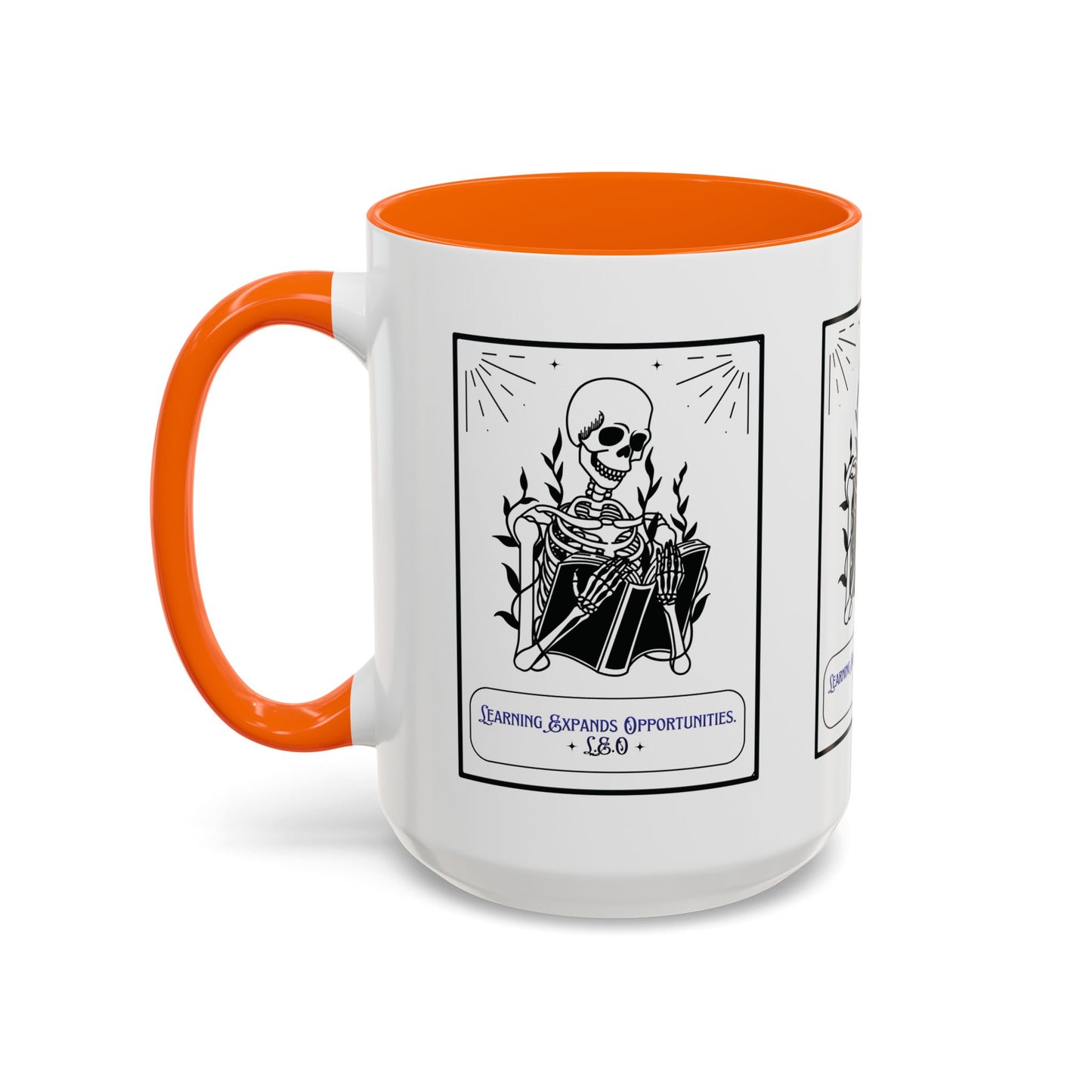 Personalized Initial Skeleton Accent Coffee Mug