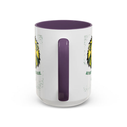 Personalized Initial Lion Accent Coffee Mug