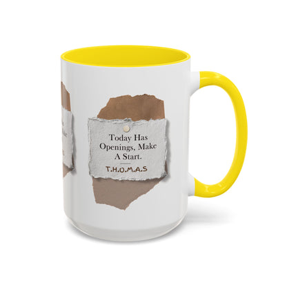 Personalized Torn Paper Note Accent Coffee Mug
