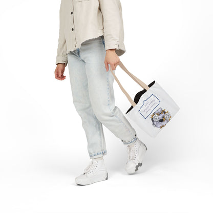 Personalized Initial Quote Floral Skull Canvas Tote Custom Name