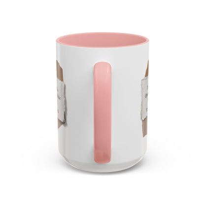 Personalized Torn Paper Note Accent Coffee Mug