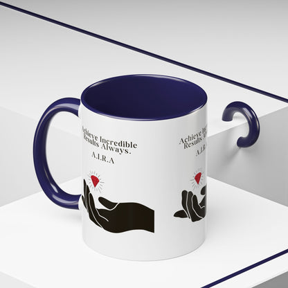 Personalized Initial Hand and Gem Accent Coffee Mug