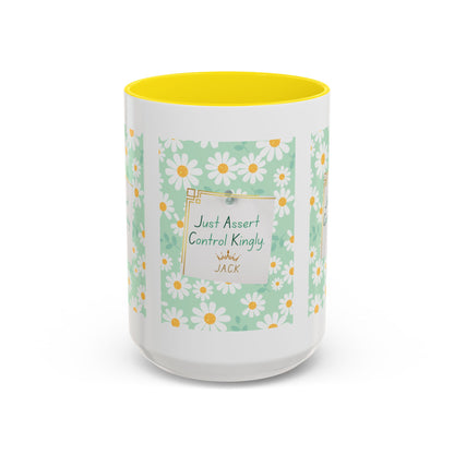 Personalized Floral Message Accent Coffee Mug