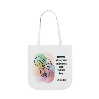 Personalized Initial Quote Sketch Girl Canvas Tote Custom Name